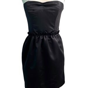 Thread Social Black Strapless Satin Corset Prom / Cocktail Dress  - Size 4